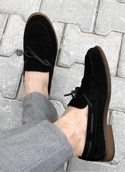 Siyah Süet Hakiki Deri Erkek Klasik Ayakkabı