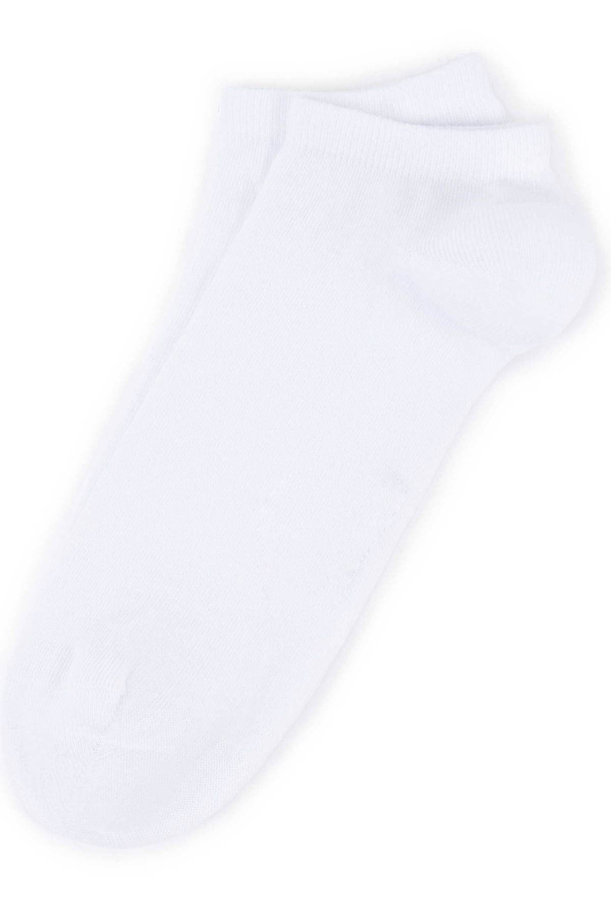  5 Adet Beyaz Erkek Patik Çorap (40-44)