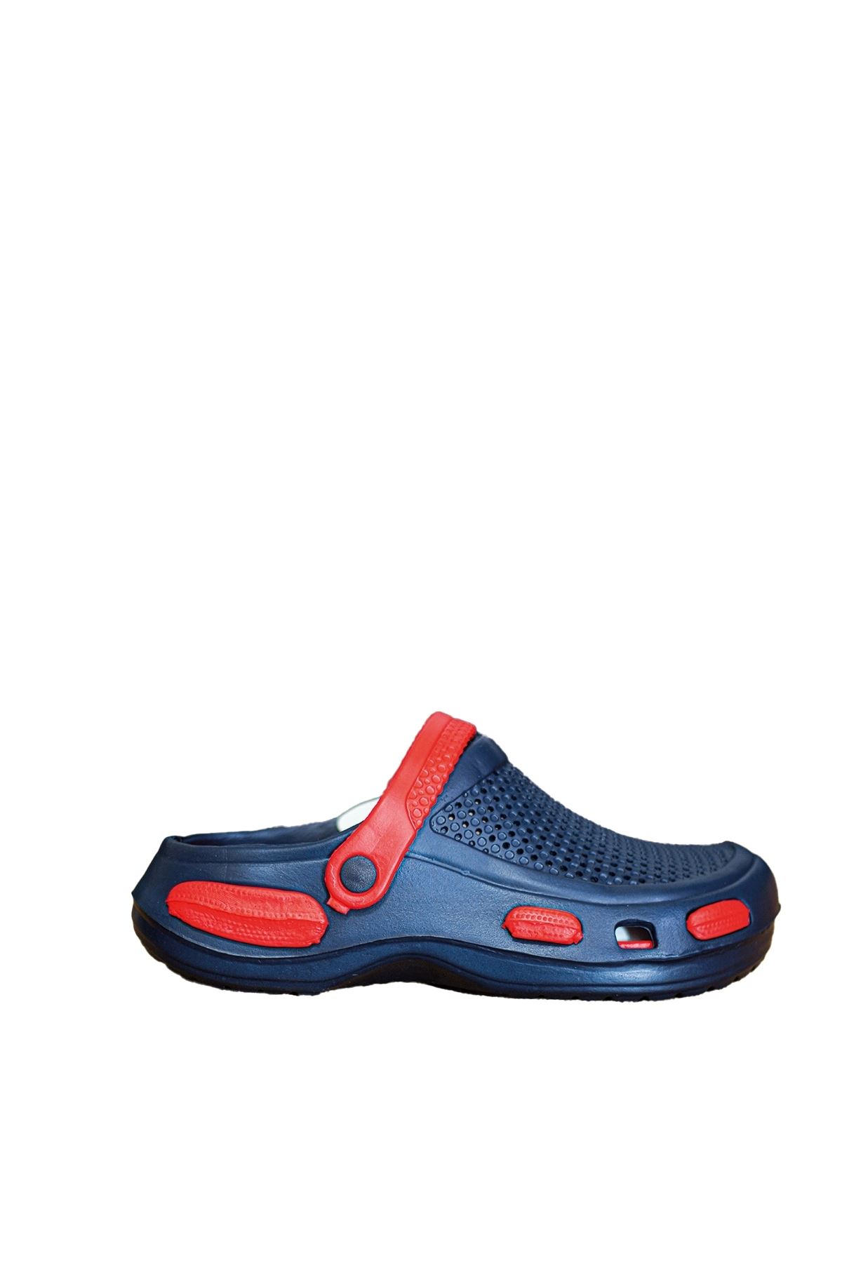 Lacivert Kırmızı Ortopedik Unisex Sandalet / Terlik