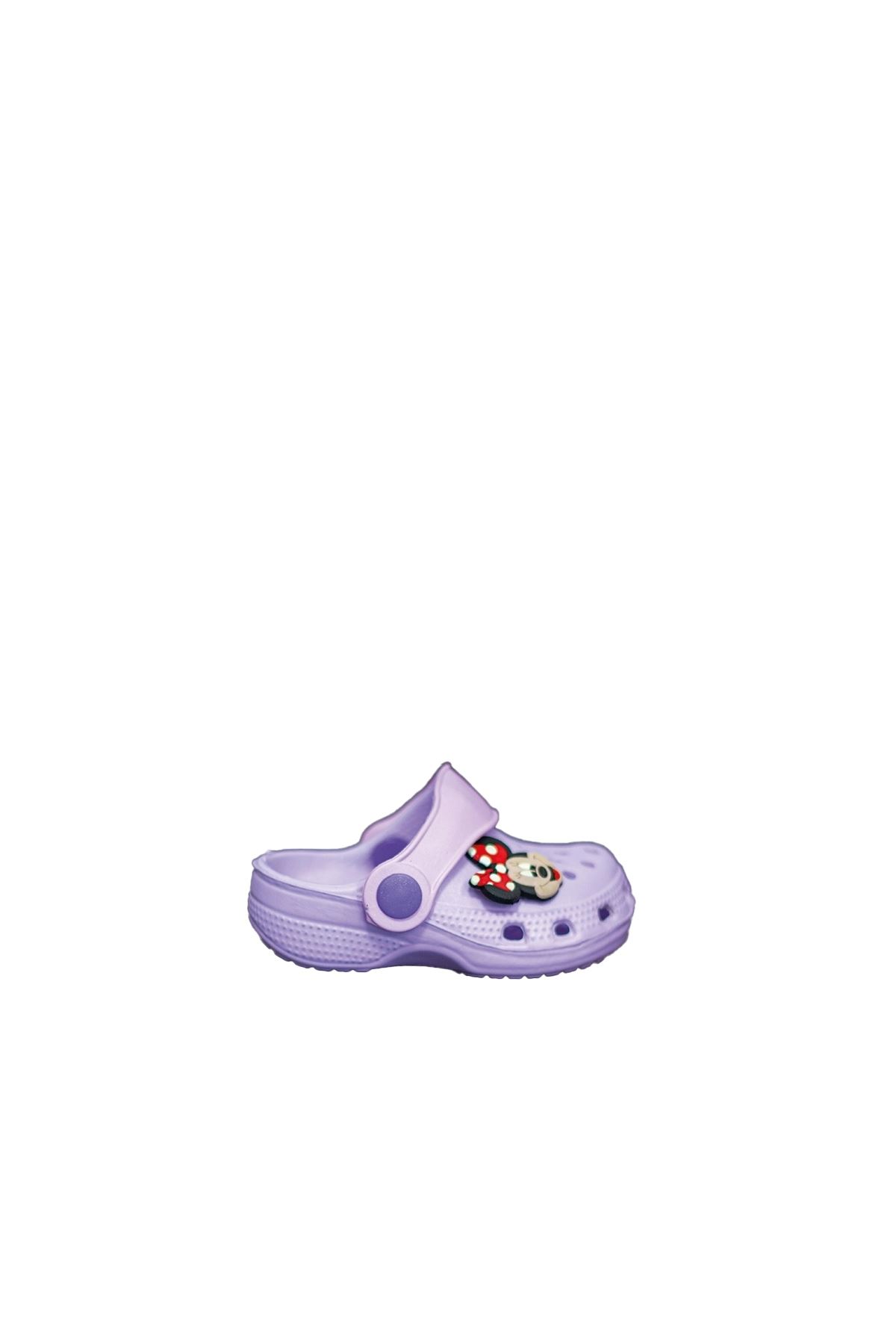 Lila Emojili Ortopedik Unisex Sandalet/Terlik