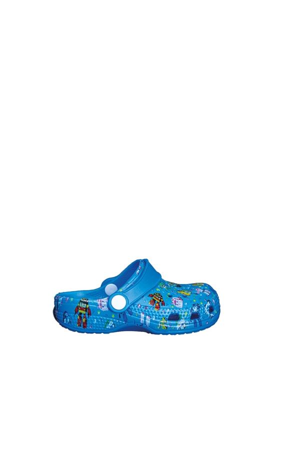 Mavi Baskılı Ortopedik Unisex Sandalet/Terlik