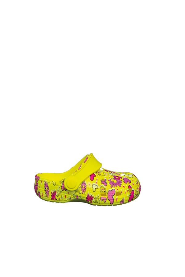 Sarı Bulut Baskılı Ortopedik Unisex Sandalet/Terlik