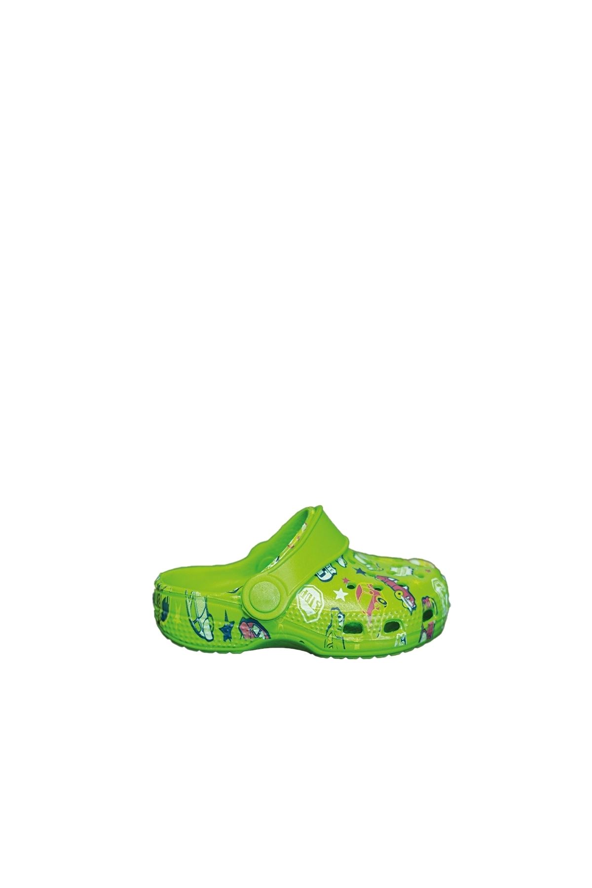 Yeşil Araba Baskılı Ortopedik Unisex Sandalet/Terlik