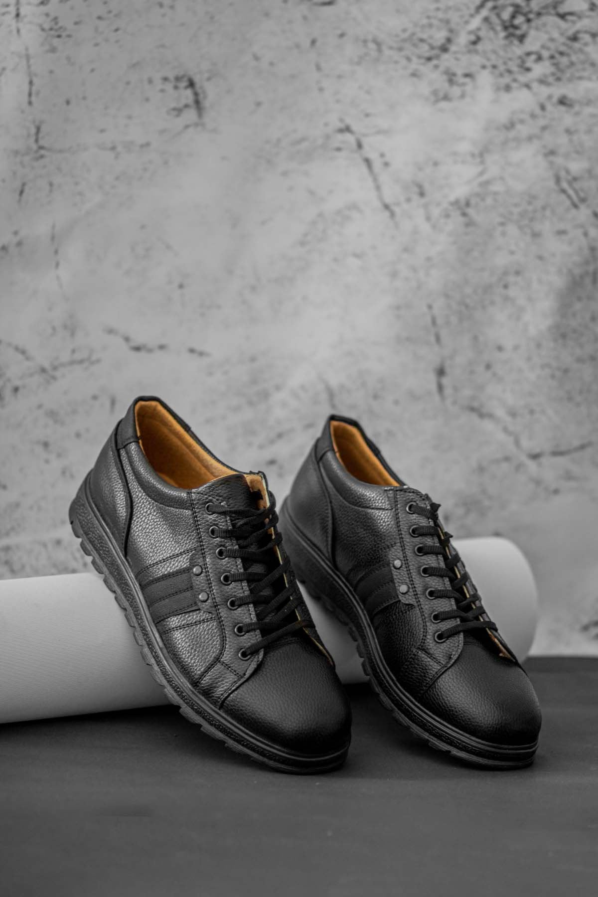 Siyah Bağcıklı Erkek Ayakkabı
