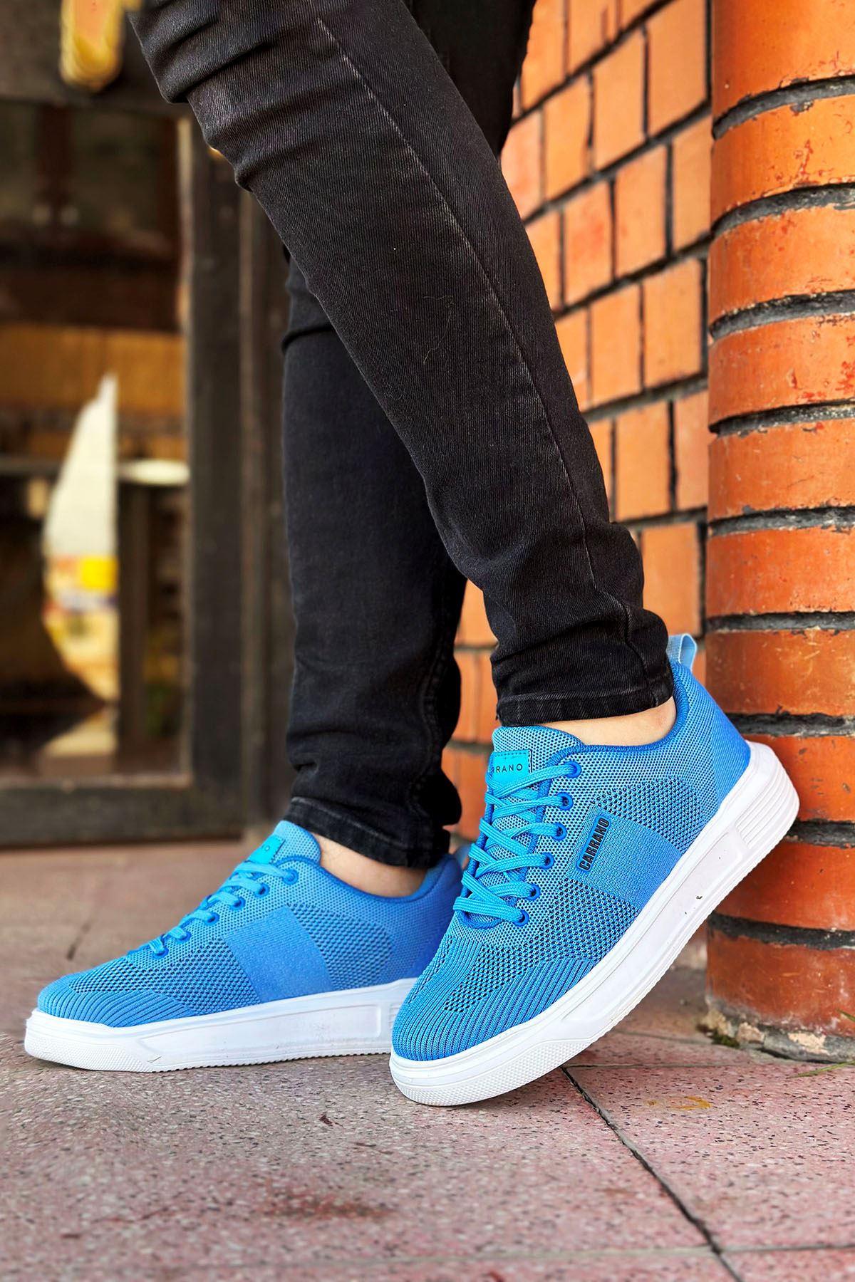 Mavi Airfull Örme Triko Spor Ayakkabı
