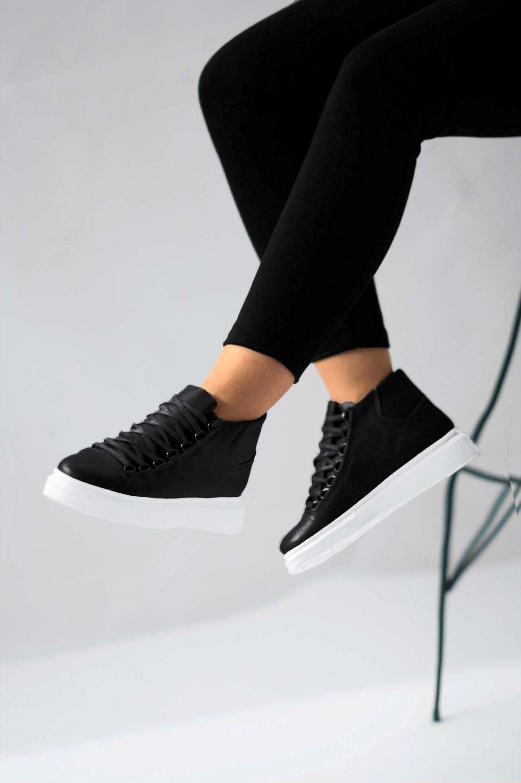 Yüksek Taban Siyah Yazlık Kadın Ayakkabı 