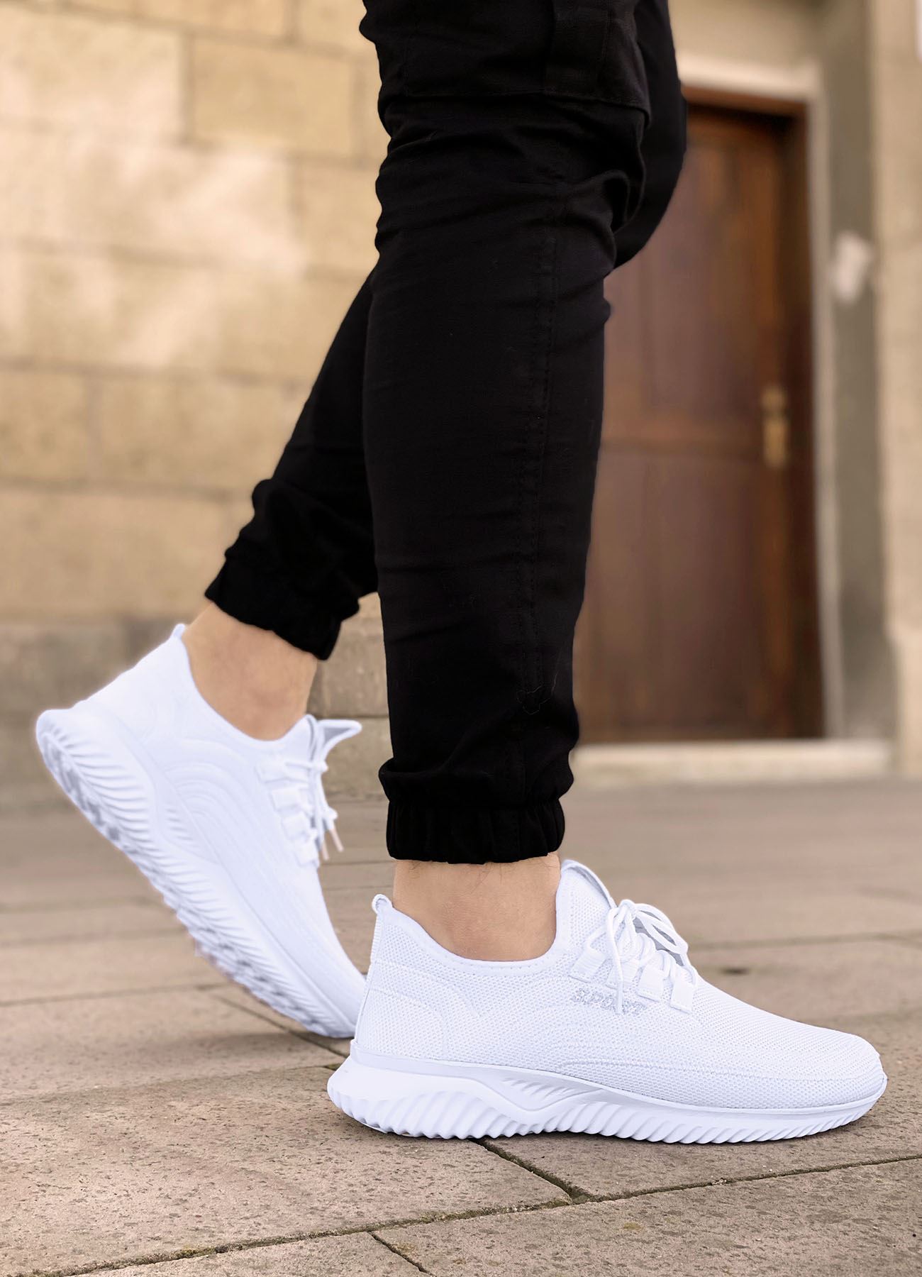 Beyaz Triko Spor Ayakkabı