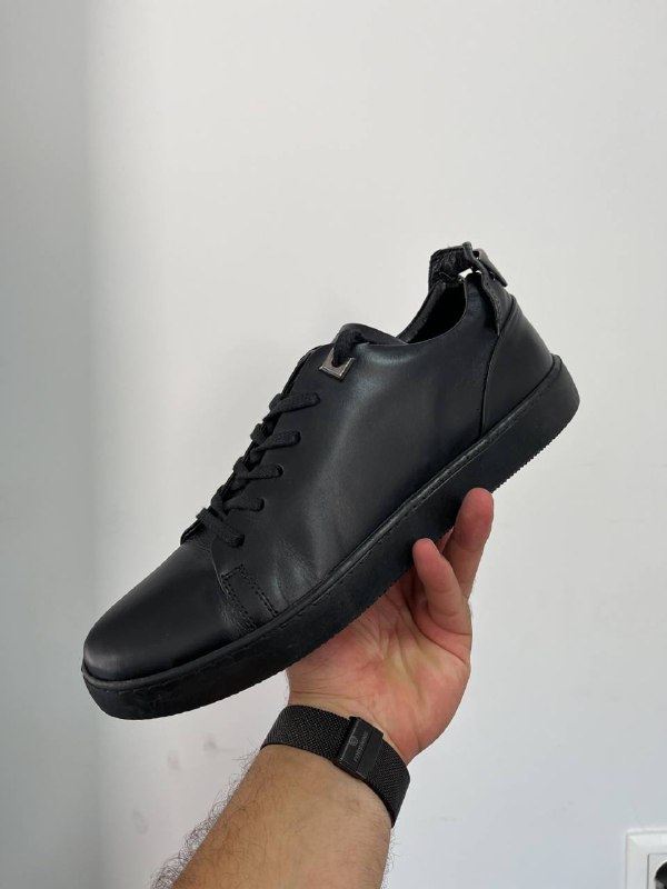 Hkki Deri Bağcıklı Siyah Günlük Spor Erkek Ayakkabı -41