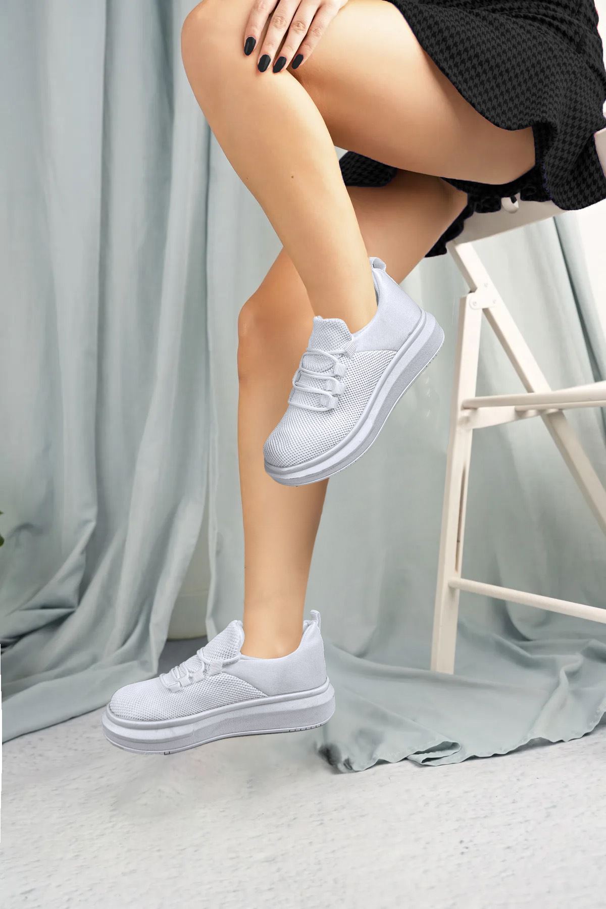 Beyaz  Triko Kadın Ayakkabı