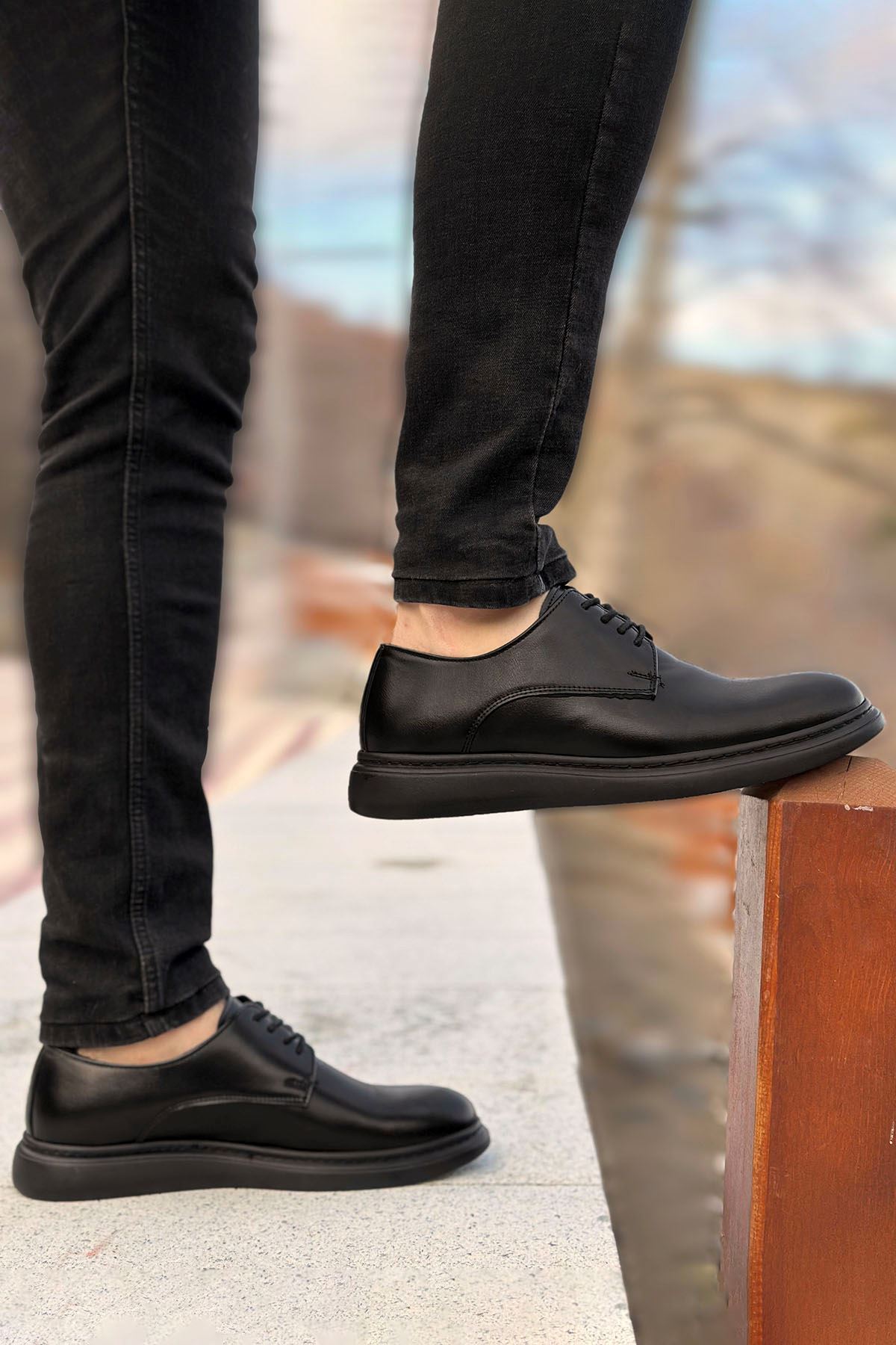 Siyah Bağcıklı Erkek Klasik Ayakkabı