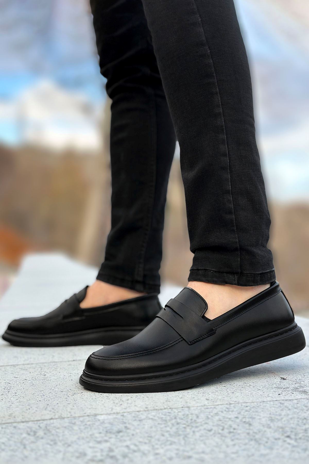 Siyah Biyeli Erkek Klasik Ayakkabı