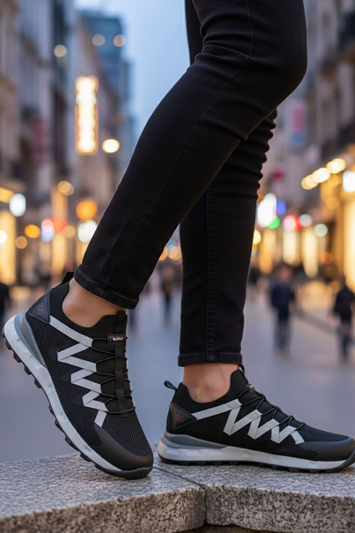 Siyah Gri Erkek Spor Ayakkabı