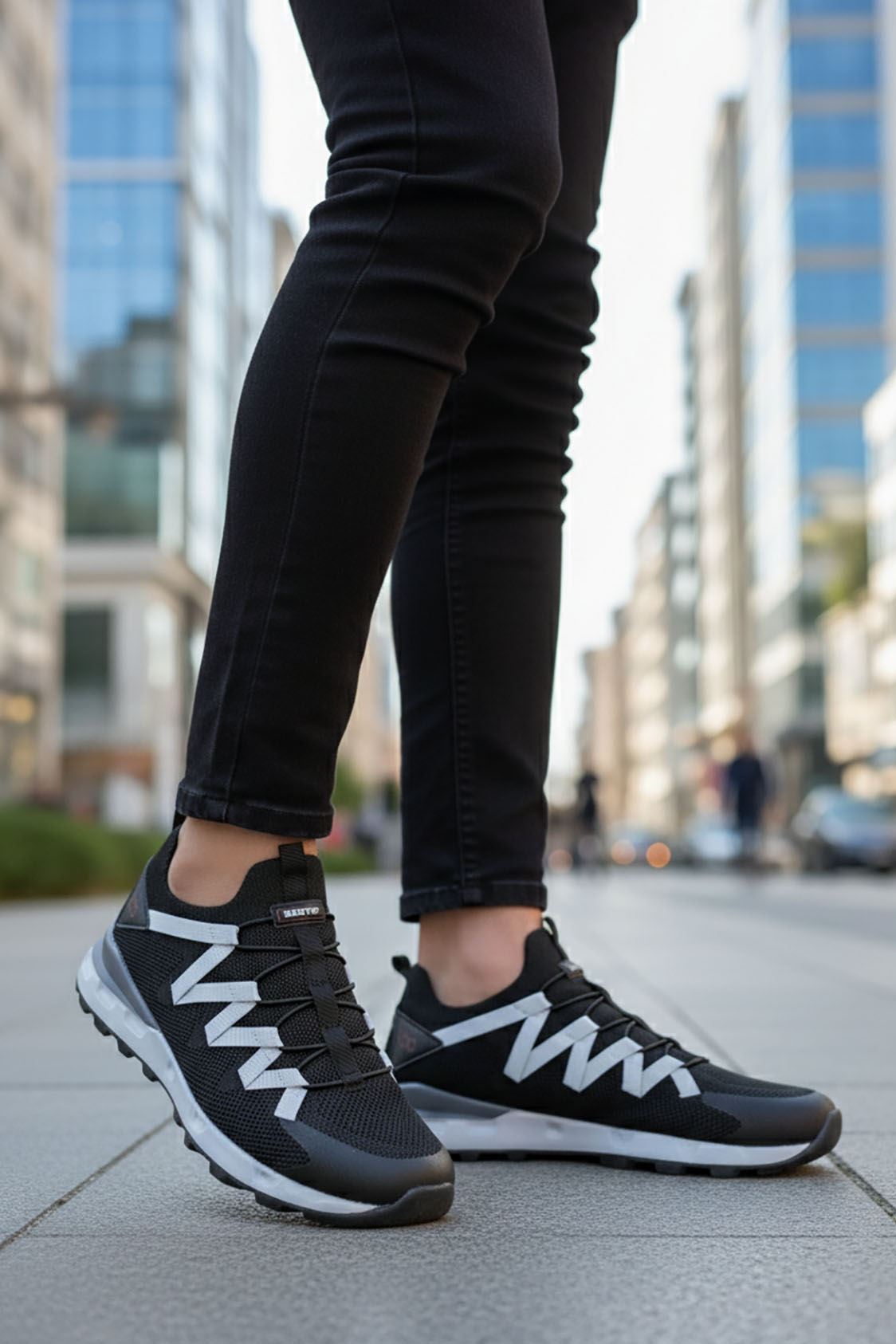 Siyah Gri Erkek Spor Ayakkabı