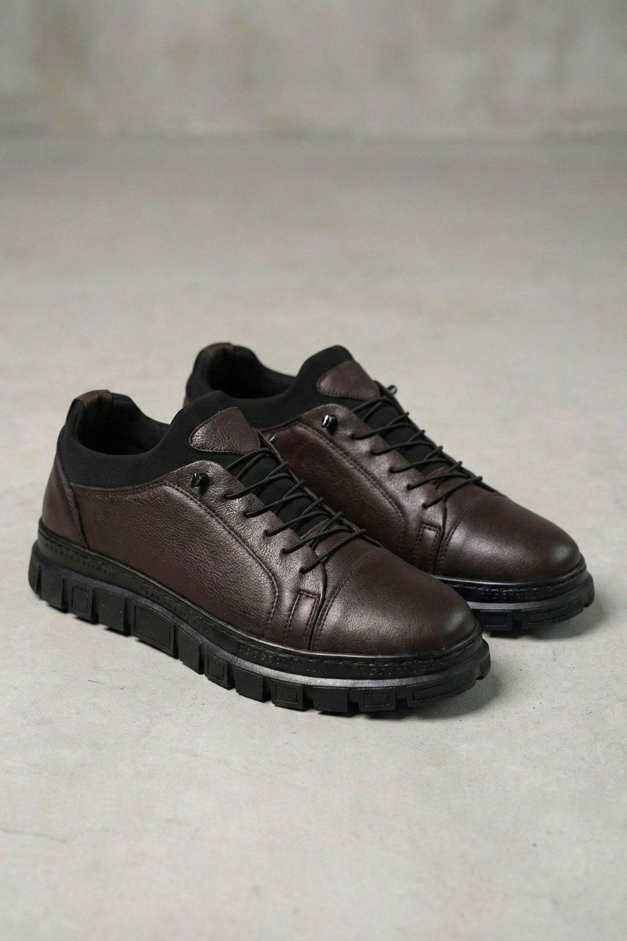 Kahve Easy Hakiki Deri Kolay Giyim Siyah Erkek Ayakkabı