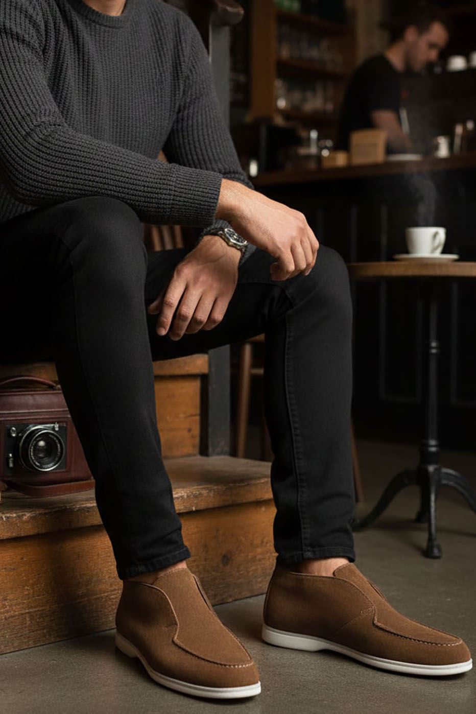 Taba Süet Kısa Hakiki Deri Klasik Bot