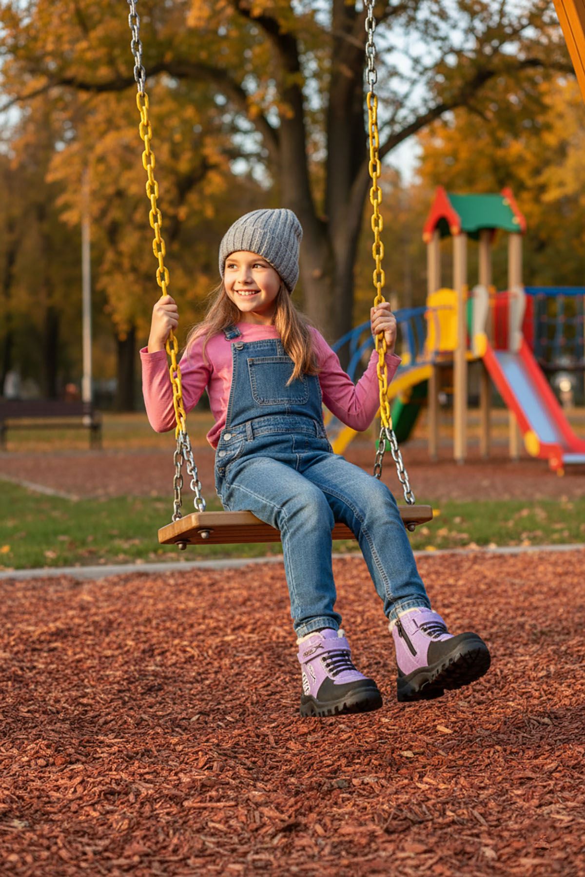 Mor Unisex Çocuk Bot 