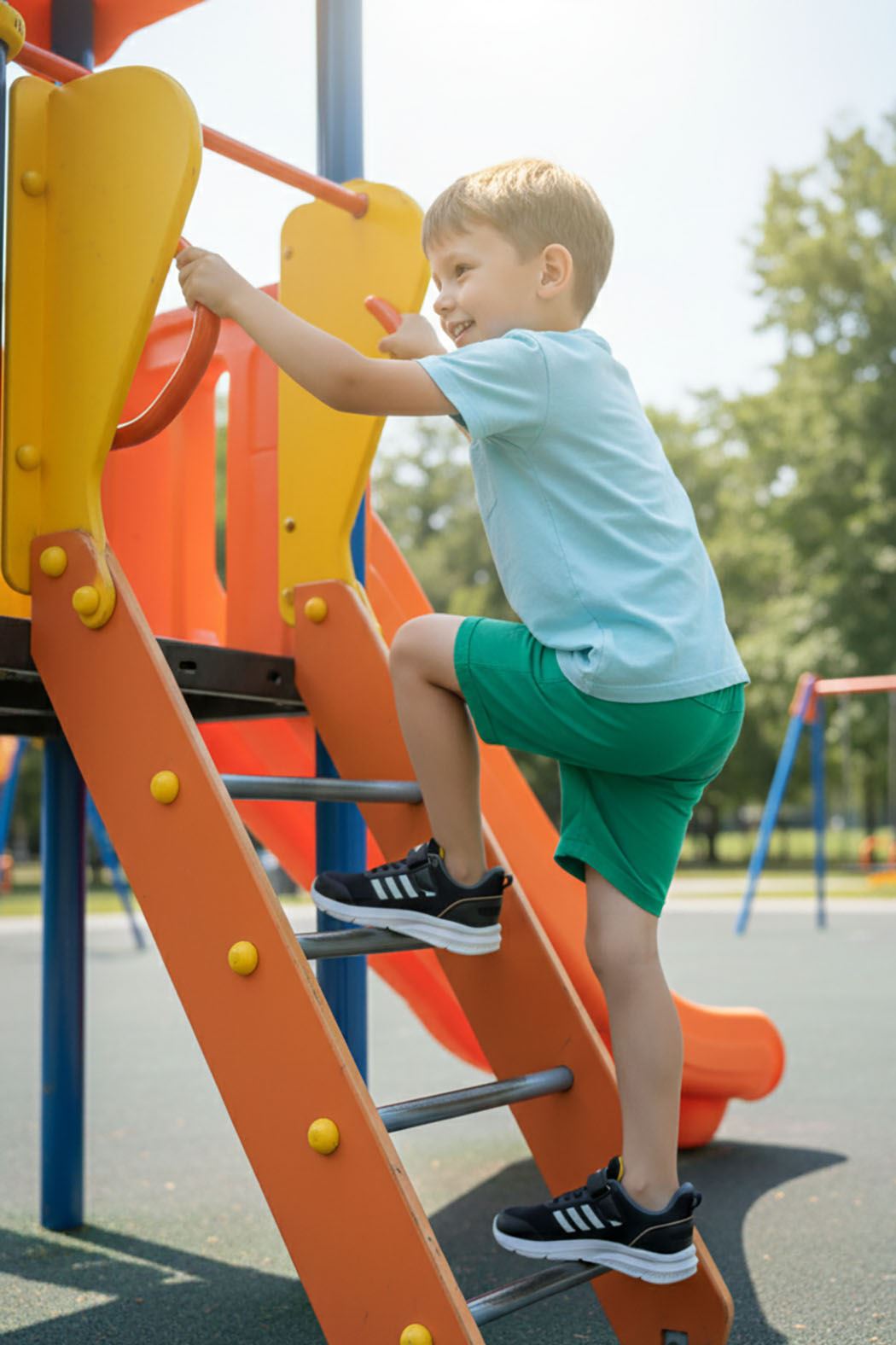 Siyah Cırtlı Çocuk Spor Ayakkabı