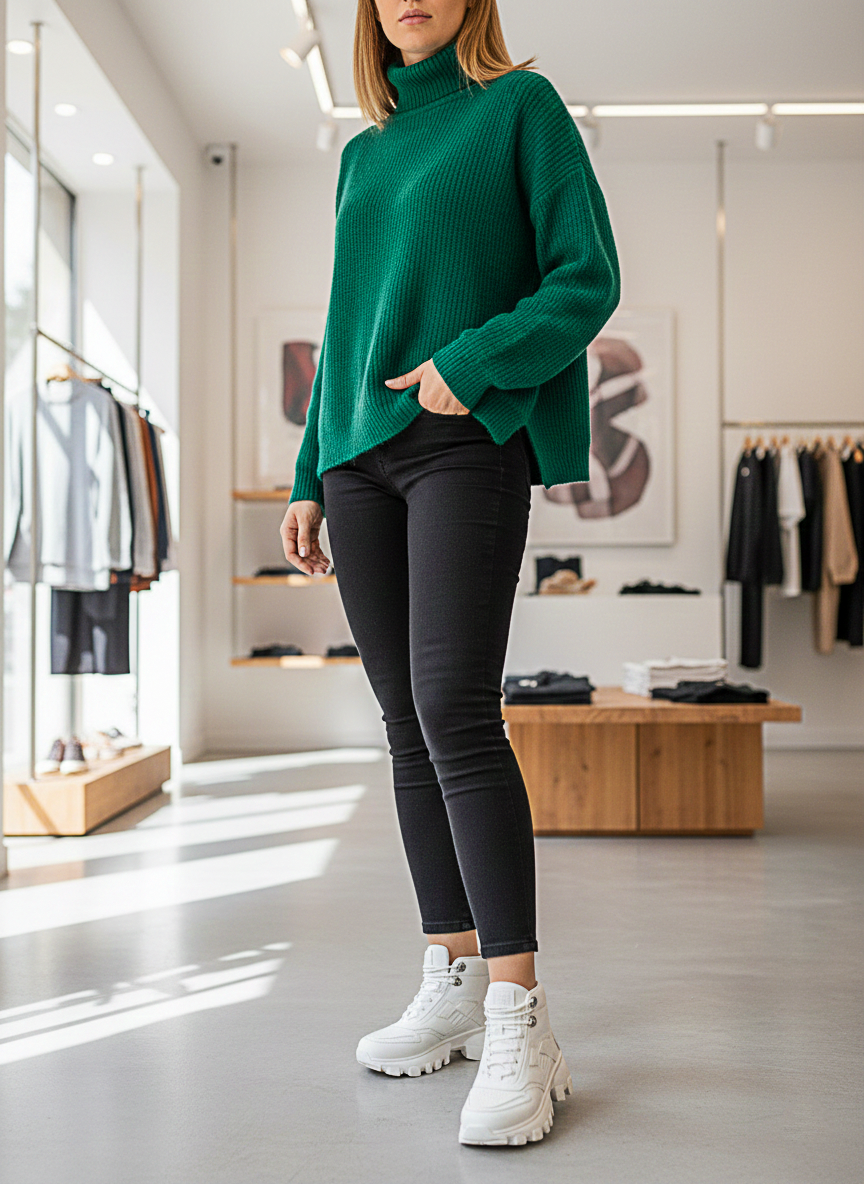 Beyaz Dozer Taban Unisex Günlük Spor Bot