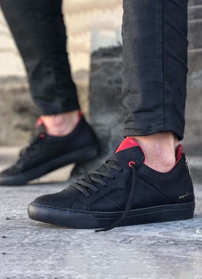 Siyah Hakiki Deri Erkek Günlük Ayakkabı -