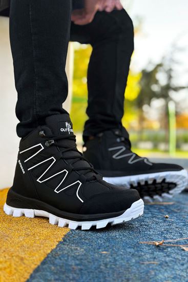 Siyah Beyaz Street Erkek Outdoor Trekking Bot