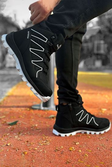 Siyah Beyaz Street Erkek Outdoor Trekking Bot