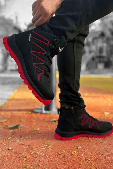 Siyah Kırmızı Street Erkek Outdoor Trekking Bot