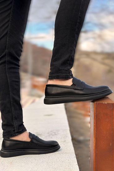 Siyah Biyeli Marcel Erkek Klasik Ayakkabı