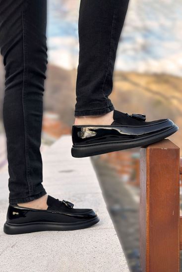 Siyah Rugan Marcel Erkek Klasik Ayakkabı