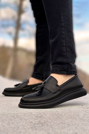 Siyah Püsküllü Marcel Erkek Klasik Ayakkabı