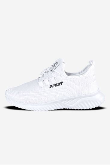 Beyaz Triko Spor Ayakkabı 