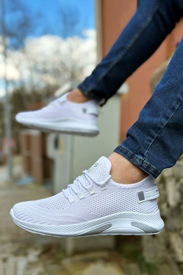 Beyaz Örme Triko Hafif Court Vision Erkek Spor Ayakkabı