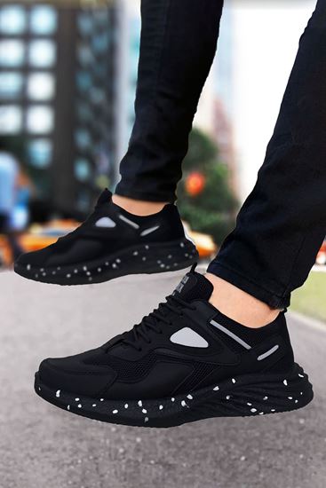 Siyah Dalmaçyalı Köpük Erkek Spor Ayakkabı