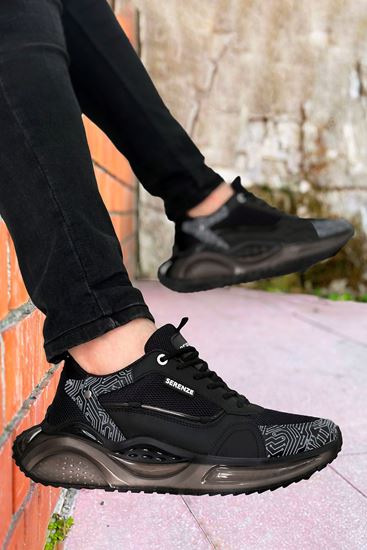 Siyah Soft Dijital Erkek Spor Ayakkabı