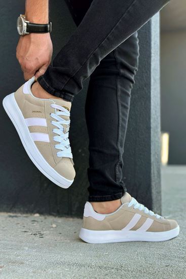 Bej Beyaz Campus Süet Erkek Spor Ayakkabı
