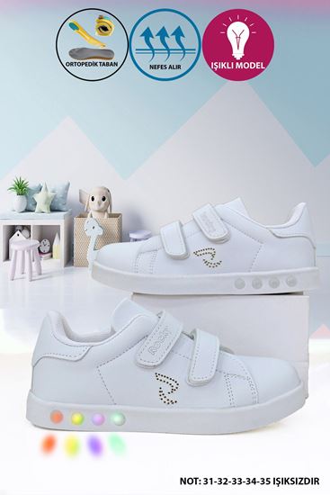 Beyaz Colorfull Unisex Çocuk Ayakkabı