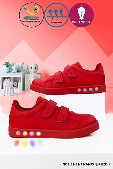 Kırmızı Colorfull Unisex Çocuk Ayakkabı