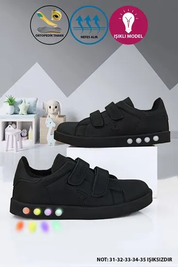 Siyah Colorfull Unisex Çocuk Ayakkabı
