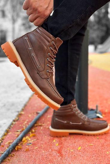 Kahve Retro Erkek Klasik Bot