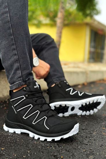 Siyah Beyaz Street Erkek Outdoor Trekking Bot