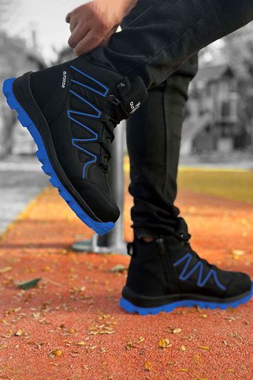 Siyah Mavi Street Erkek Outdoor Trekking Bot