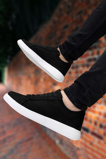 Siyah Beyaz Süet Luxor Erkek Ultra Hafif Erkek Casual Ayakkabı