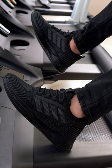 Siyah Boost Desenli Erkek Spor Ayakkabı