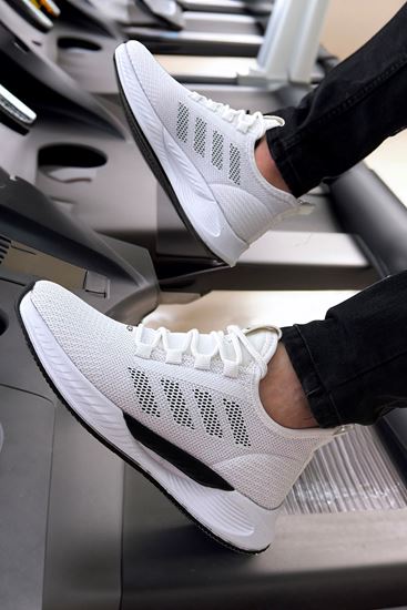 Beyaz Boost Desenli Erkek Spor Ayakkabı