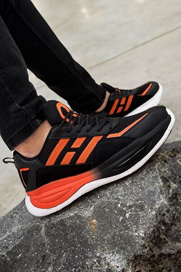 Siyah Turuncu Tech Ultra Soft Erkek Spor Ayakkabı