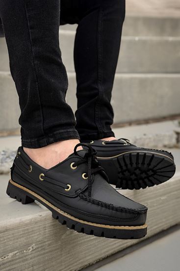 Siyah Dexter Hakiki Deri Erkek Günlük Ayakkabı