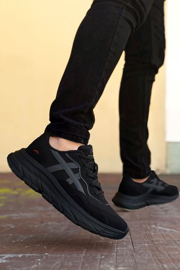 Siyah Supports Erkek Spor Ayakkabı