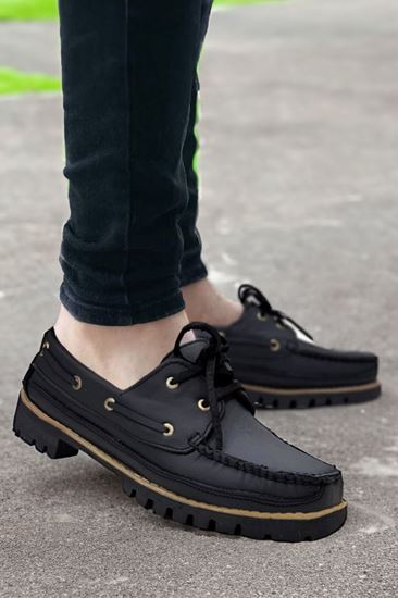 Siyah Dexter Hakiki Deri Erkek Günlük Ayakkabı