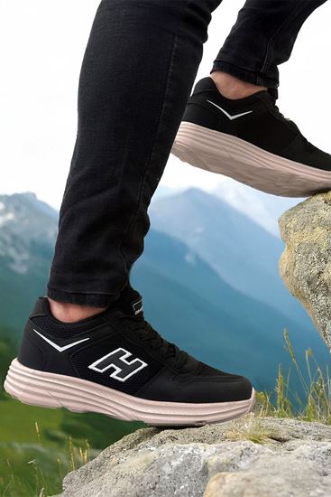 Siyah Bej Hummer Erkek Spor Ayakkabı
