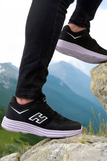 Siyah Gri Hummer Erkek Spor Ayakkabı