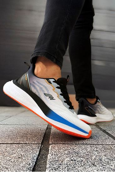 Beyaz Mavi Premium Erkek Spor Ayakkabı (Dar Kalıptır)